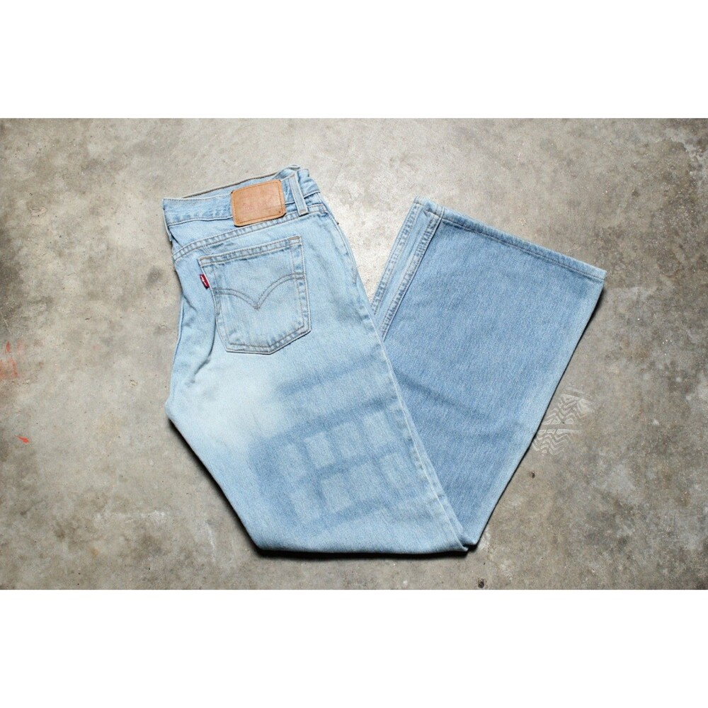 Vintage 2001 Levi's 514 Super Low Flared Leg Sun-Faded Jeans - Size 11 JR M